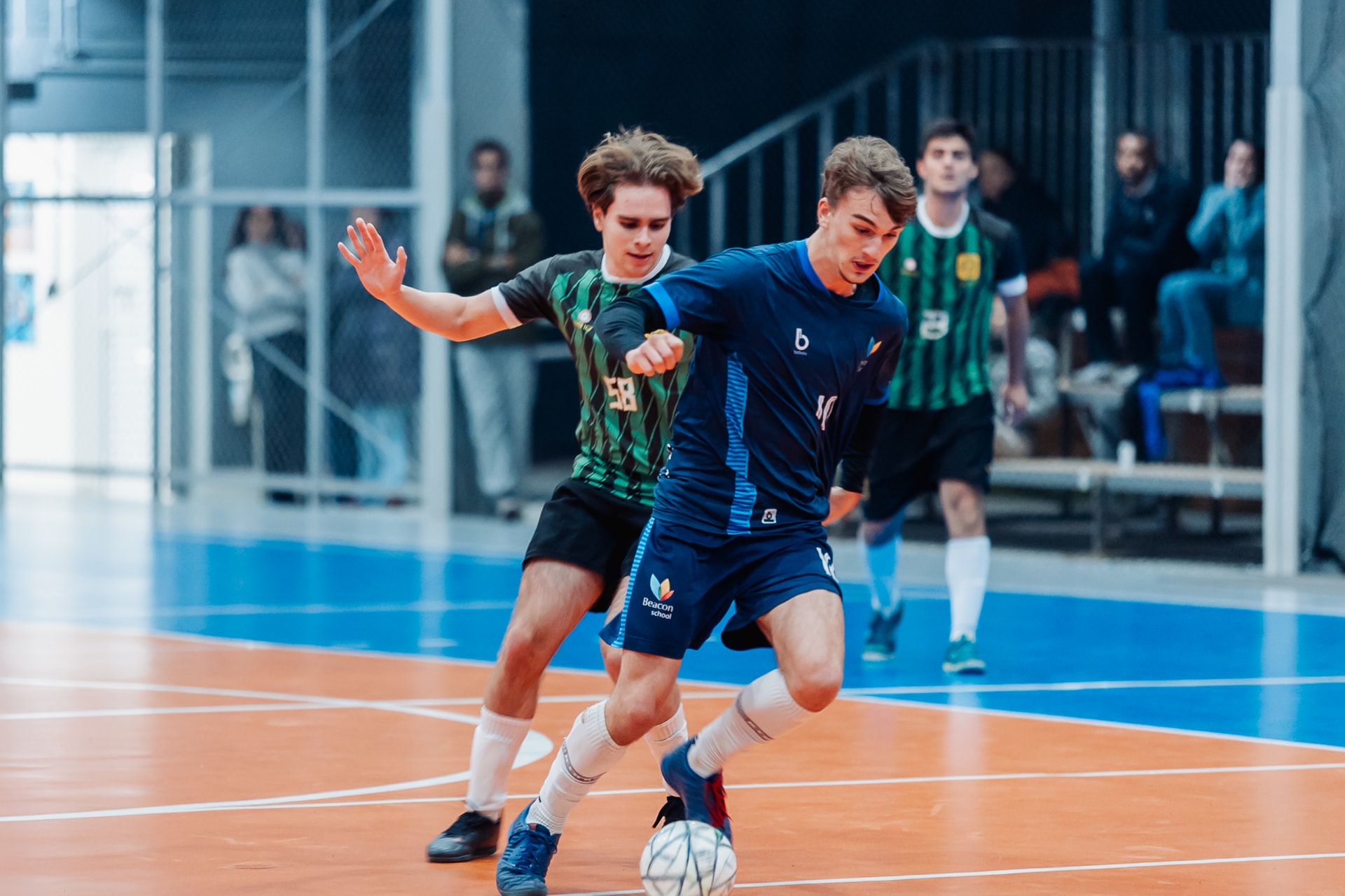 Partida de futsal da Beacon School